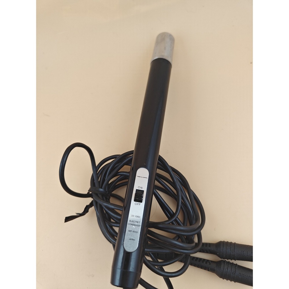 Realistic Electret Condenser Microphone 600 Ohm IMP 33-1060 Japan Mic